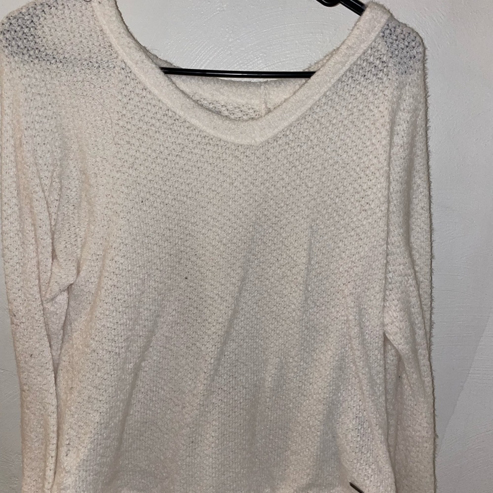 White Hollister Sweater.